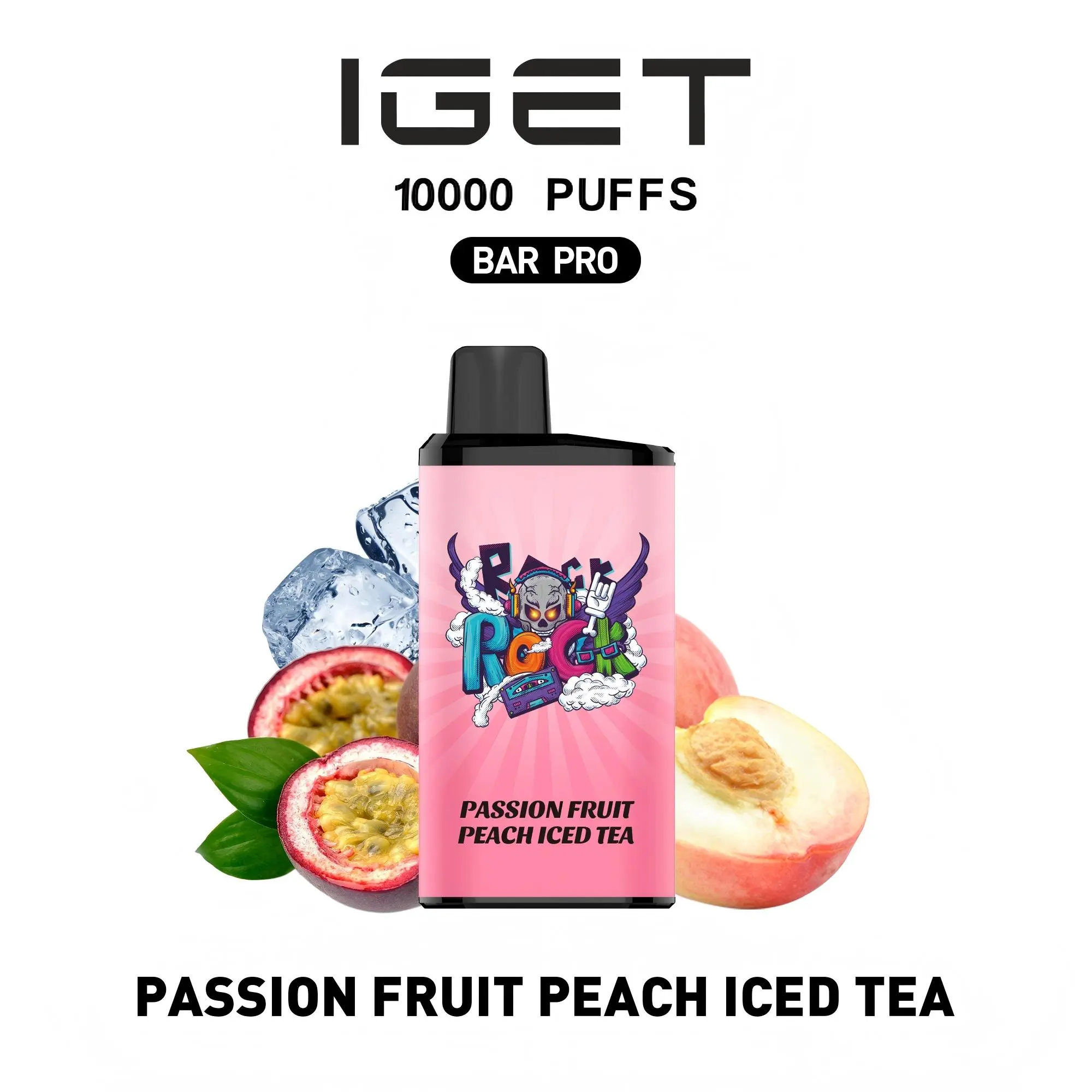 IGET BAR PRO 10000 PASSION FRUIT PEACH ICED TEA